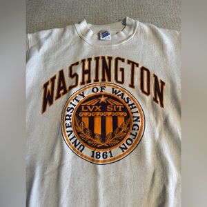 Vintage 90s University of Washington Crewneck Sweatshirt | Made in USA